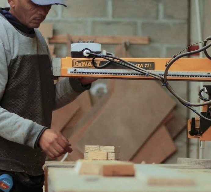 Woodworking machinery used in furniture manufacturing