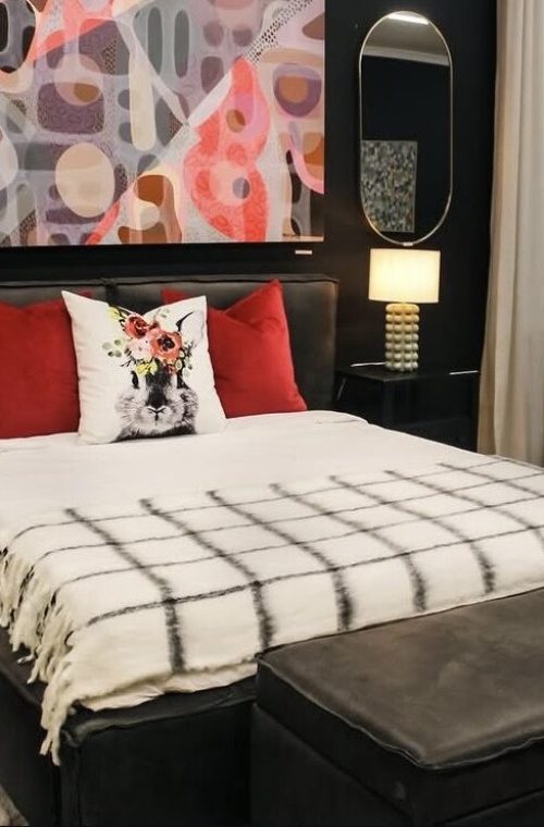 Black headboard by Interiors on Kendal